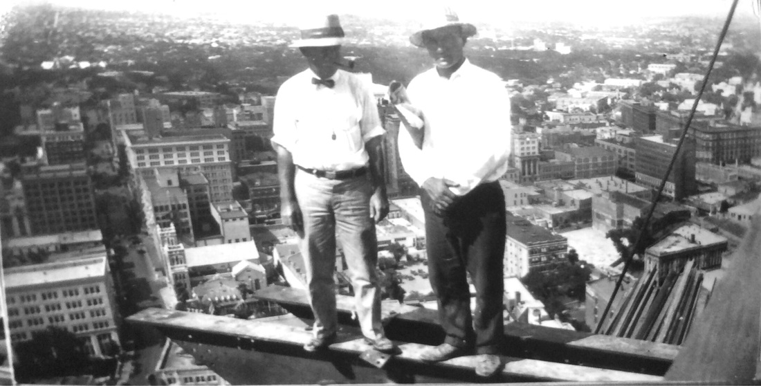 Atop the Smith Young Tower (Tower Life) skeleton during construction, downtown San Antonio, 1929  | Drink up the history with The Barwalk, San Antonio TX